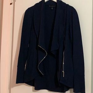WHBM navy Ponte jacket size S